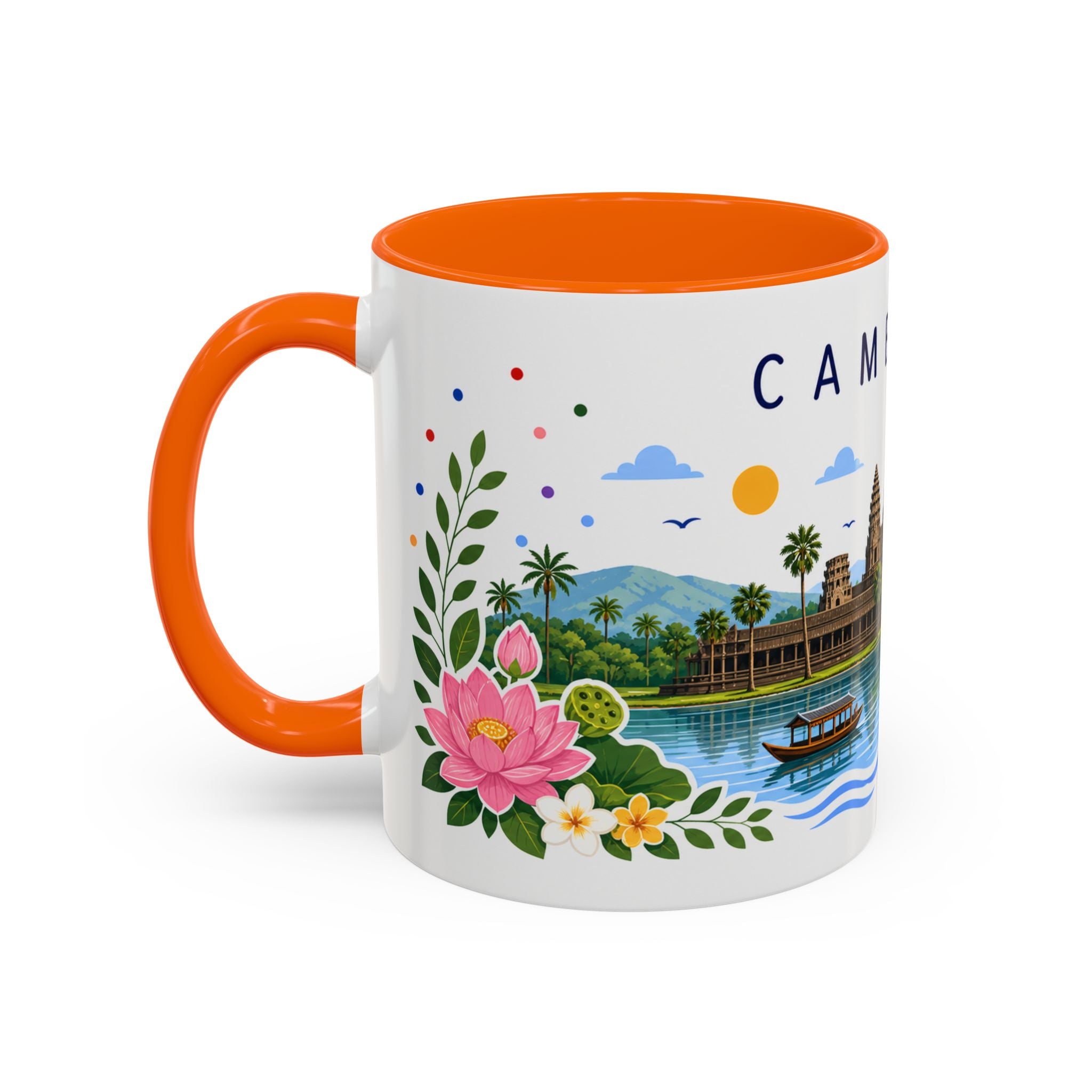 Cambodia Coffee Mug | Travel Souvenir Accent Mug | Place Gift Ceramic Cup 11oz 15oz