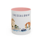Thessaloniki Coffee Mug | Greece Travel Souvenir | Porcelain Decal City Gift | 11oz 15oz Accent Mug