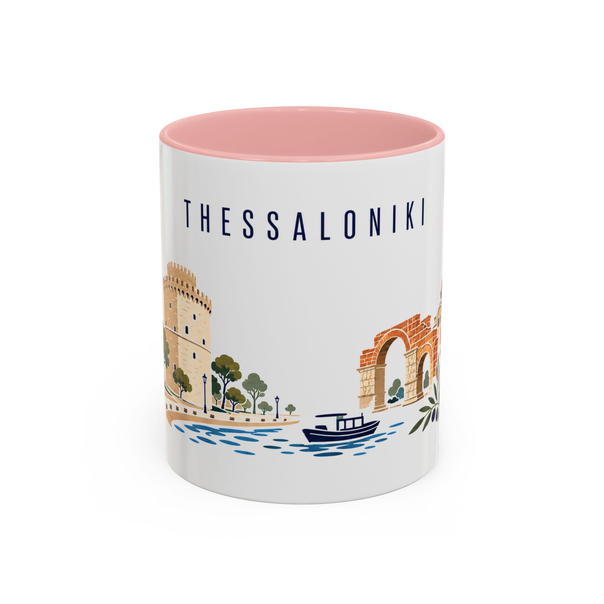 Thessaloniki Coffee Mug | Greece Travel Souvenir | Porcelain Decal City Gift | 11oz 15oz Accent Mug