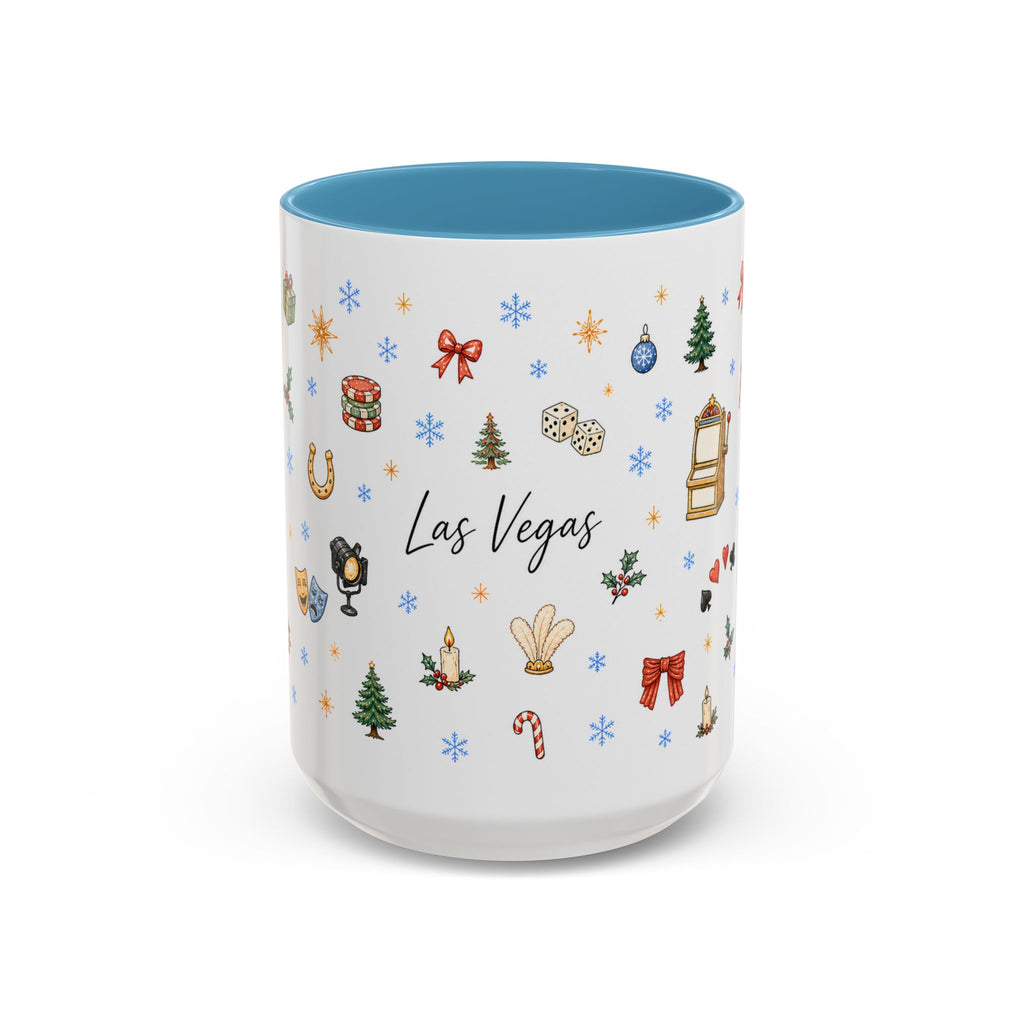 Las Vegas Christmas Mug | Watercolor City Souvenir, Travel Memories (11oz, 15oz)