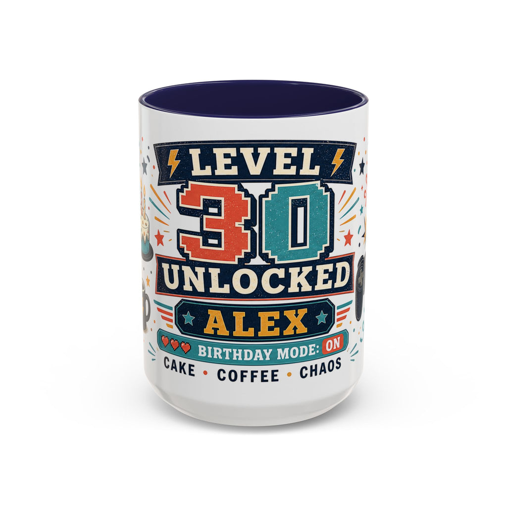 Custom Gamer Birthday Mug | Level Unlocked Name Age Coffee Cup