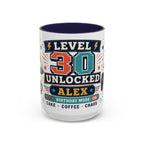 Custom Gamer Birthday Mug | Level Unlocked Name Age Coffee Cup