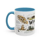 Wind Cave National Park Coffee Mug | South Dakota Cave Bison Prairie Gift | Accent Color Ceramic 11oz 15oz