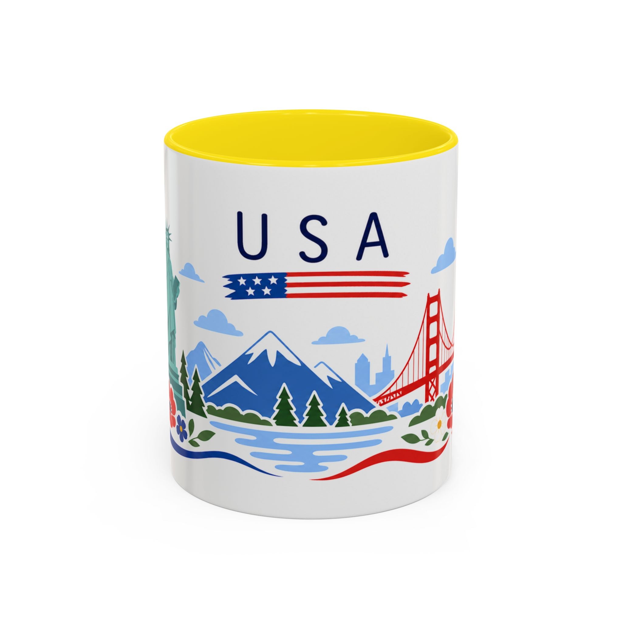 United States Coffee Mug | Travel Souvenir Accent Mug | Country Gift Ceramic Cup 11oz 15oz