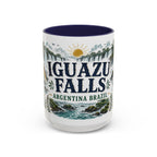 Iguazu Falls Coffee Mug | Travel Destination Souvenir Gift | Accent Color Ceramic 11oz 15oz