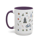 Amsterdam Christmas Watercolor Mug | Festive City Souvenir Coffee Cup