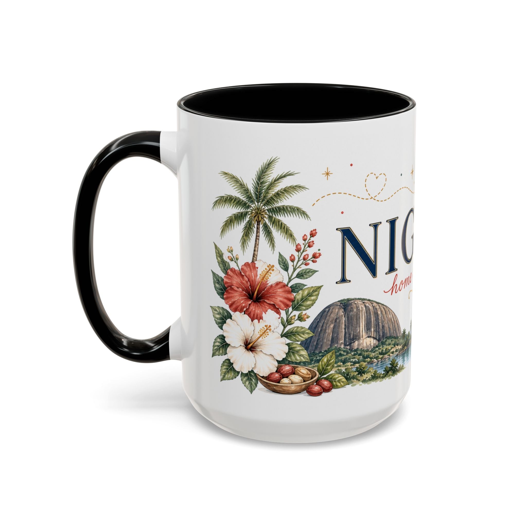 Nigeria Home Country Mug | Moving Away Gift | Long Distance Friendship | 11 oz 15 oz Accent Mug