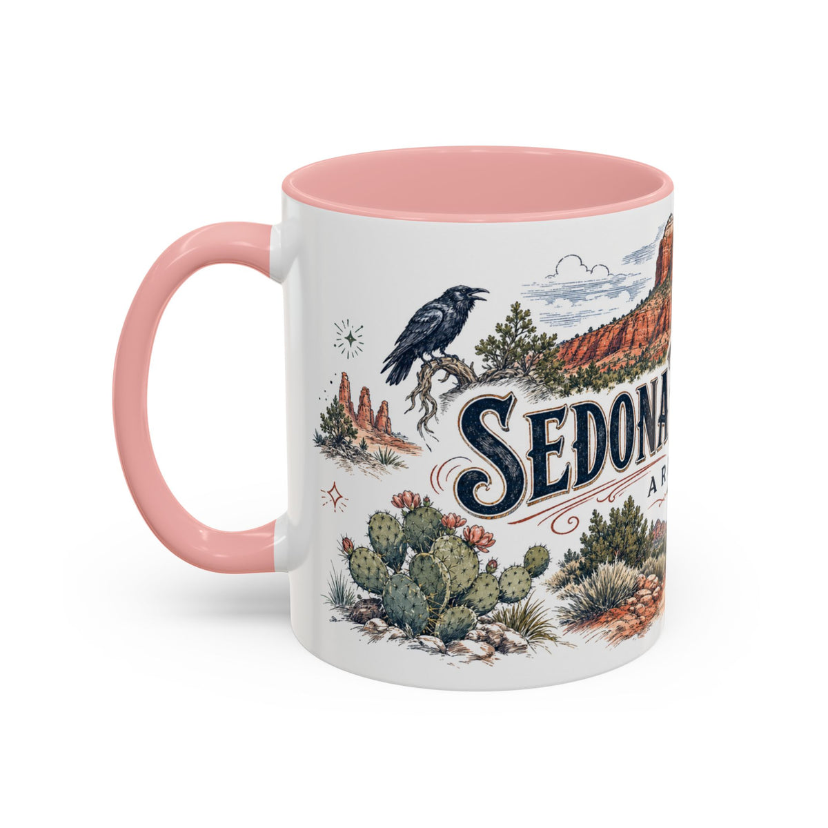 Sedona Red Rocks Mug, Arizona Travel Souvenir, Bucket List Gift, Accent Ceramic Coffee Mug 11oz 15oz