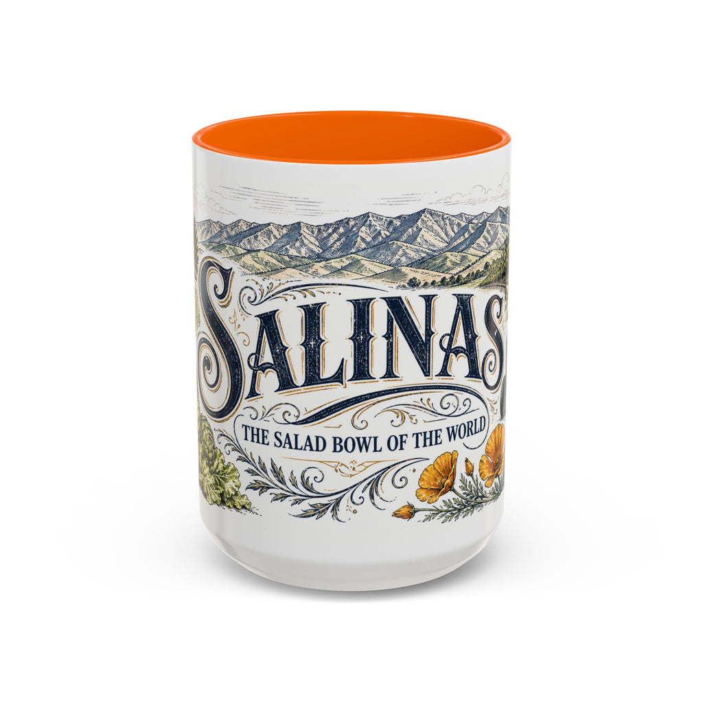 Salinas Coffee Mug | United States Travel Souvenir | Vintage Illustrated City Gift | 11 oz 15 oz Accent Mug