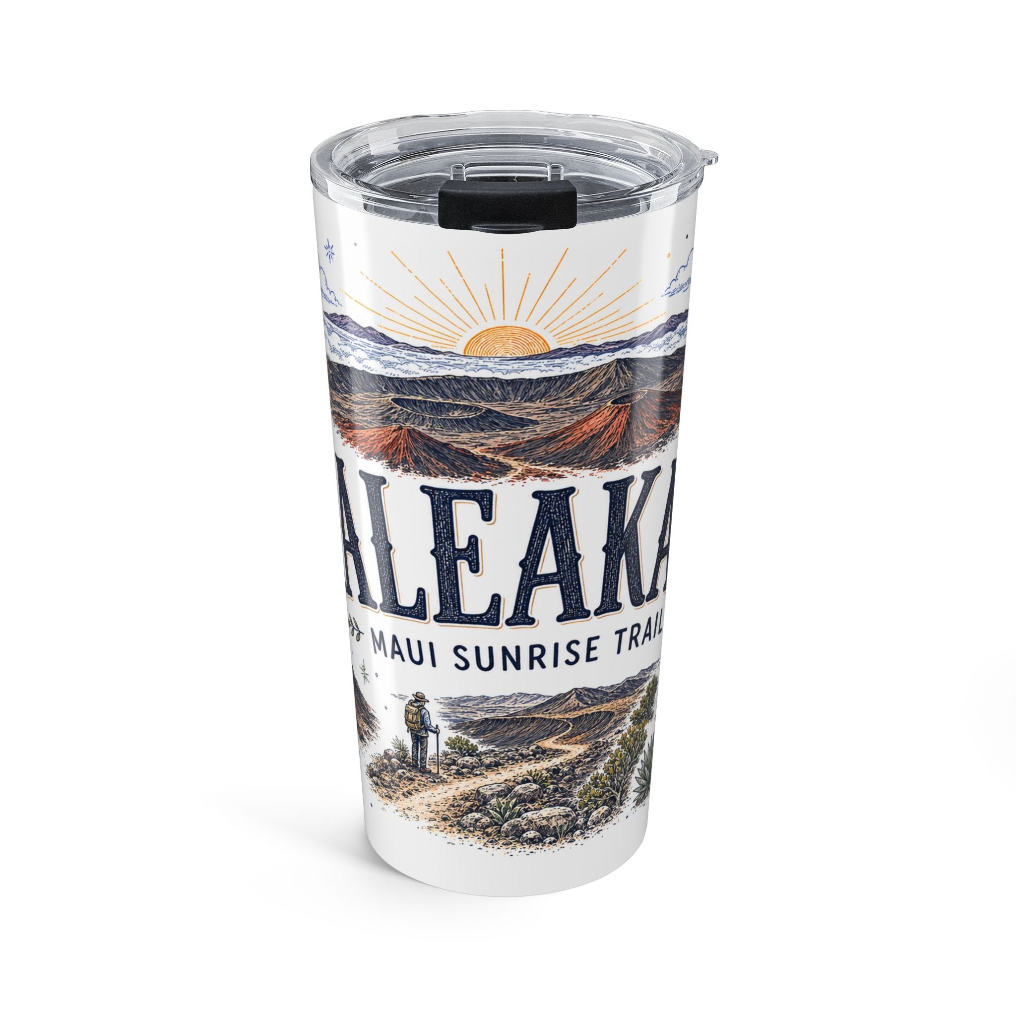 Haleakala National Park 20oz Tumbler | Hawaii Maui Sunrise Crater Gift | Insulated Stainless Steel Travel Cup