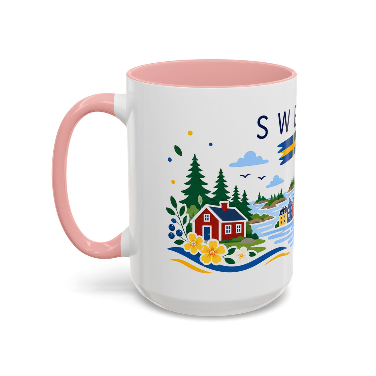Sweden Coffee Mug | Travel Souvenir Accent Mug | Country Gift Ceramic Cup 11oz 15oz