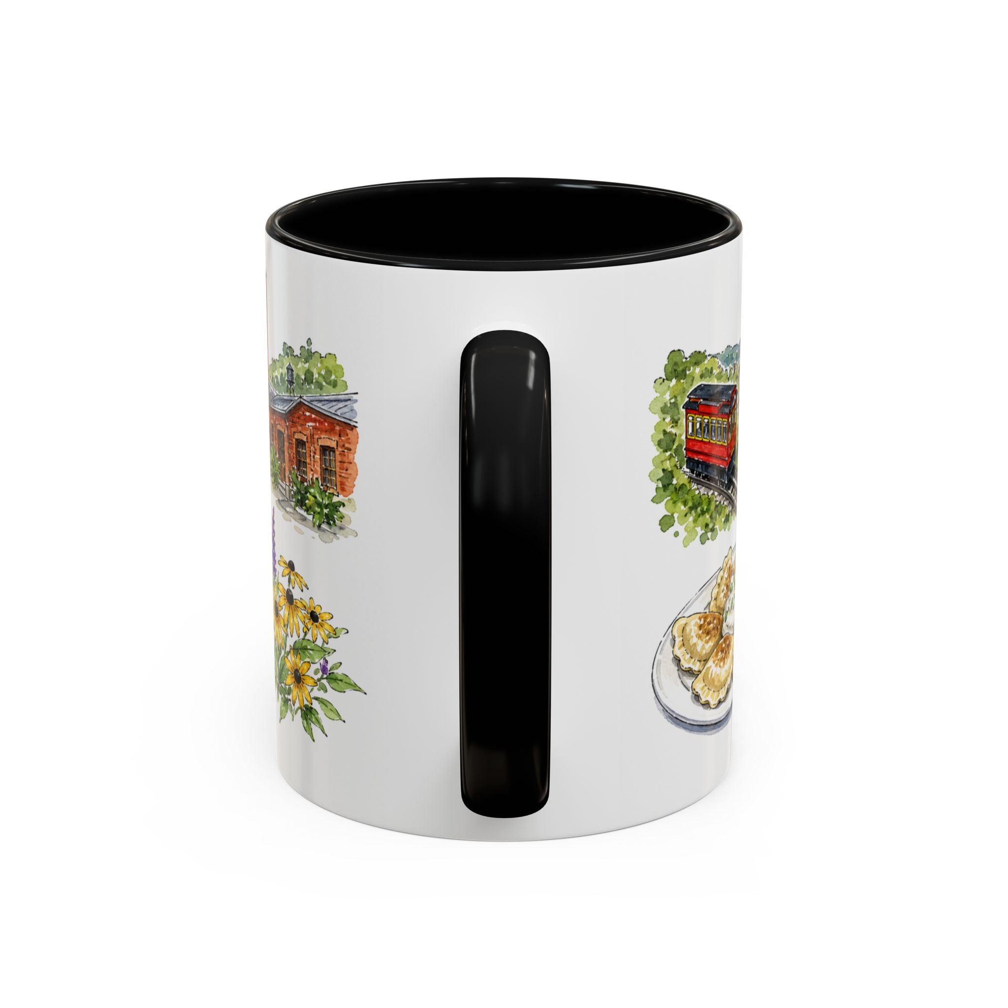 Pittsburgh Illustrated Travel Mug | City Souvenir Accent Coffee Mug | 11oz 15oz Ceramic Cup