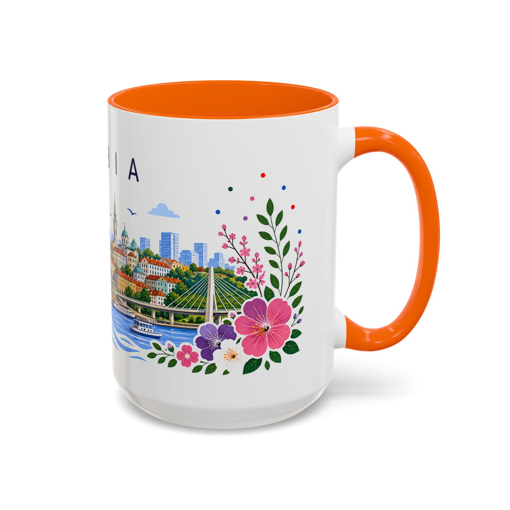 Serbia Coffee Mug | Travel Souvenir Accent Mug | Place Gift Ceramic Cup 11oz 15oz
