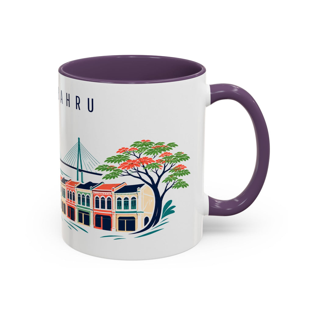 Johor Bahru Coffee Mug | Malaysia Travel Souvenir | Porcelain Decal City Gift | 11oz 15oz Accent Mug