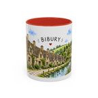 Bibury Illustrated Travel Mug | England Souvenir Accent Coffee Mug | 11oz 15oz Ceramic Cup