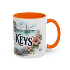 Florida Keys Mug, Florida Travel Souvenir, Bucket List Gift, Accent Ceramic Coffee Mug 11oz 15oz