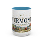 Vermont Home State Mug | Moving Away Gift | Long Distance Friendship Coffee Cup | 11oz 15oz Accent Mug