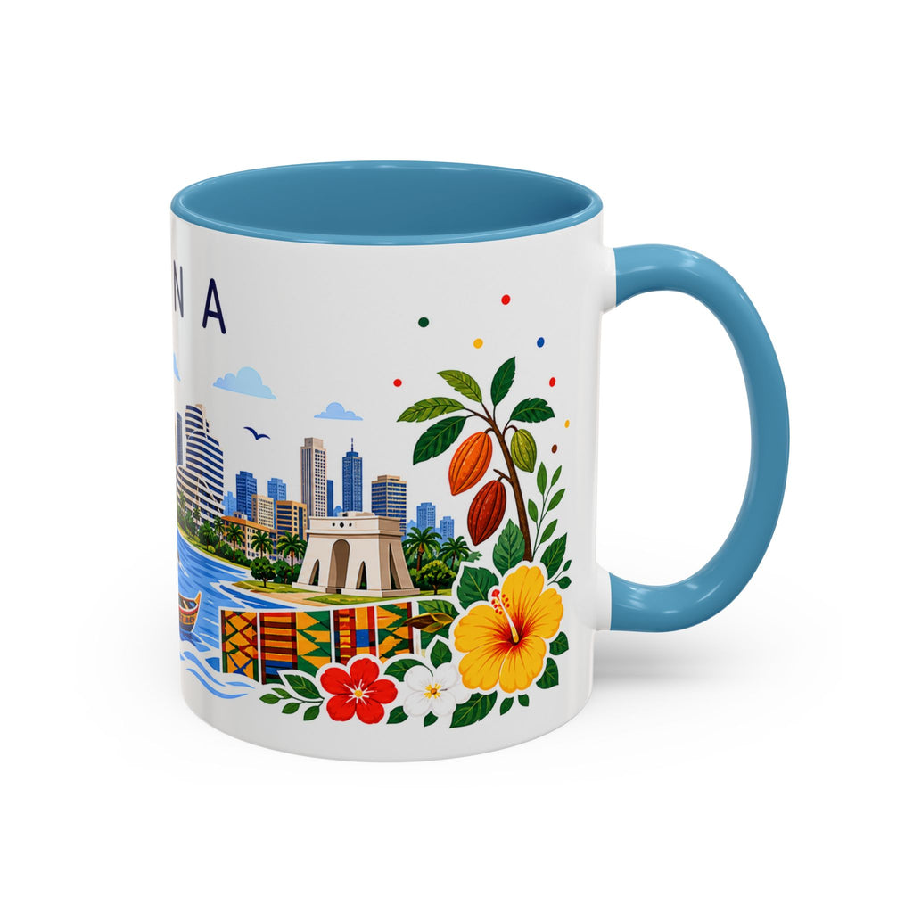 Ghana Coffee Mug | Travel Souvenir Accent Mug | Place Gift Ceramic Cup 11oz 15oz