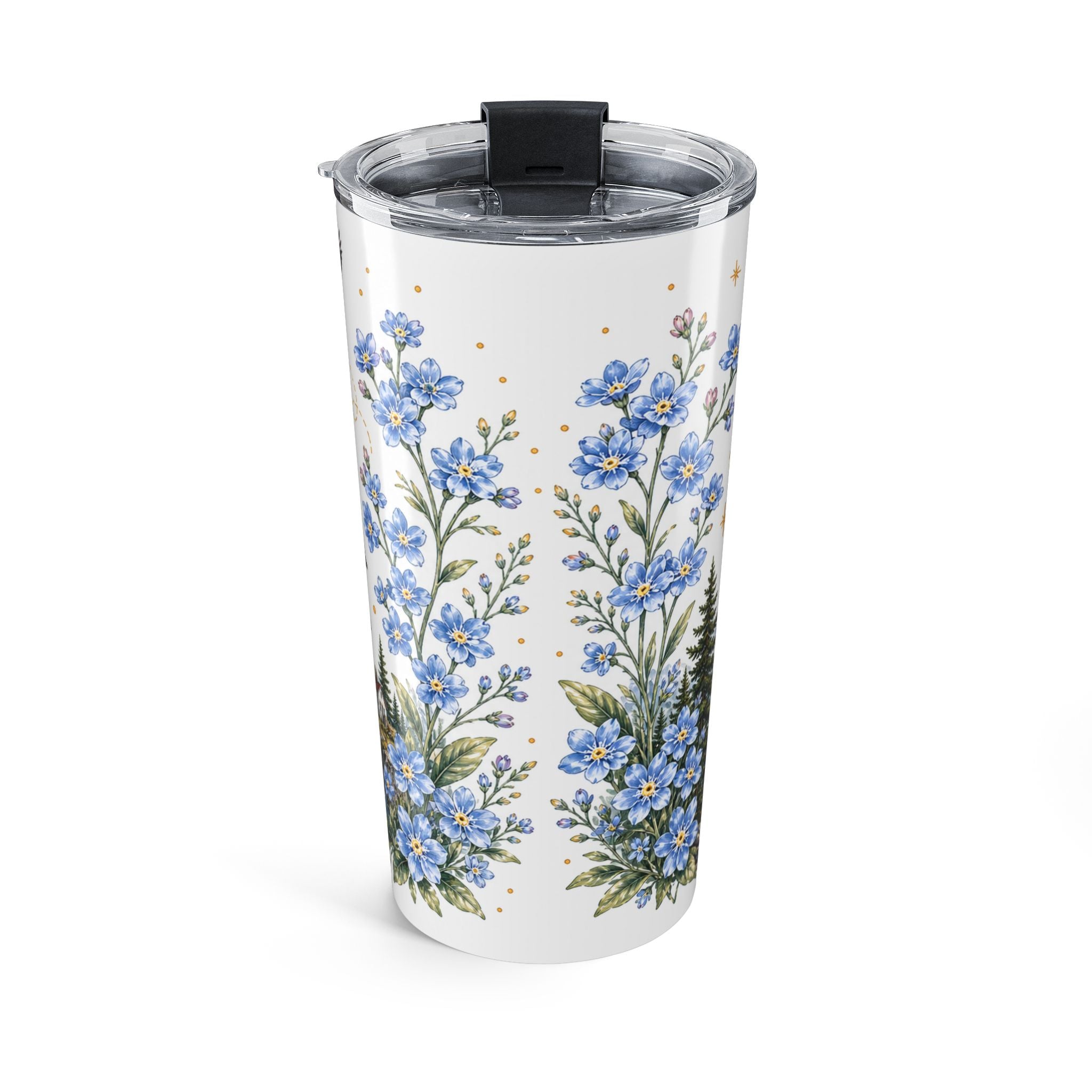 Alaska State Flower 20oz Tumbler | Forget-me-not Botanical State Flower Gift | Insulated Stainless Steel Travel Cup
