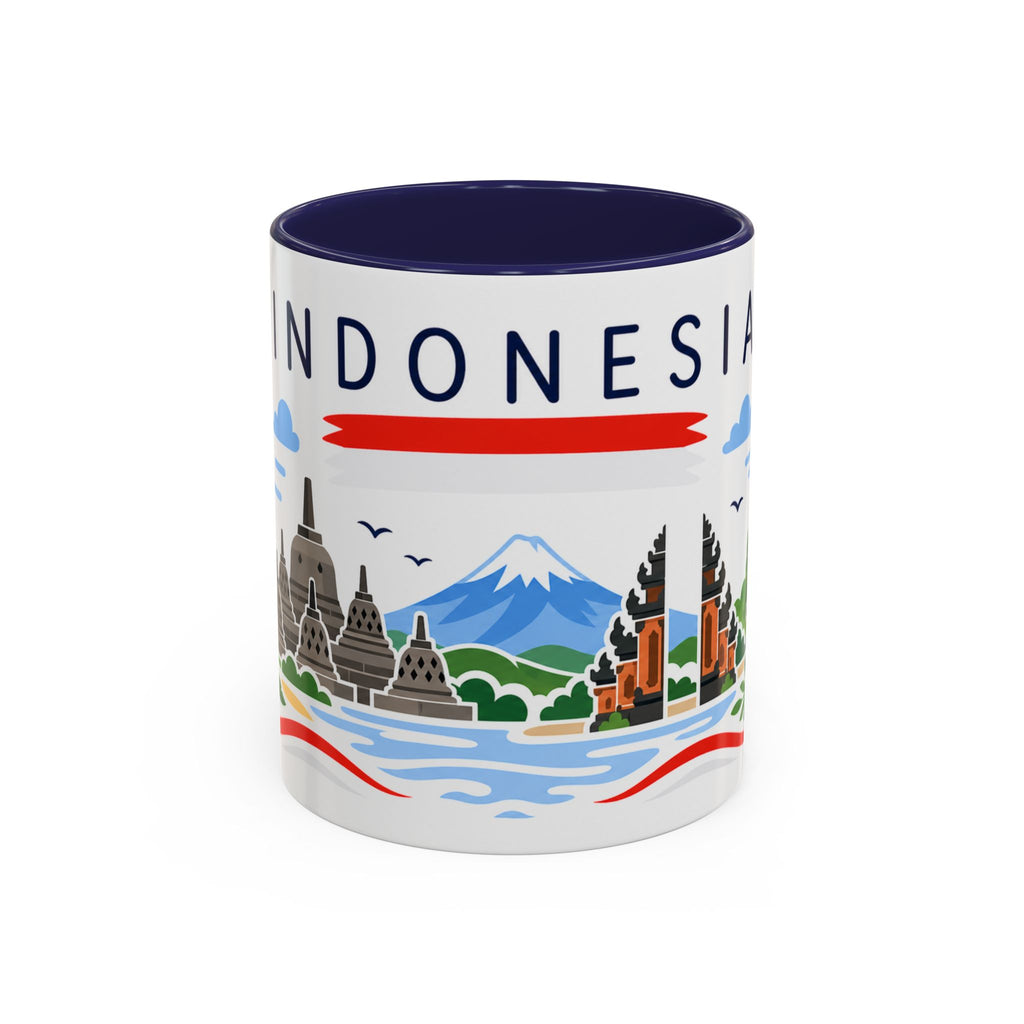 Indonesia Coffee Mug | Travel Souvenir Accent Mug | Country Gift Ceramic Cup 11oz 15oz