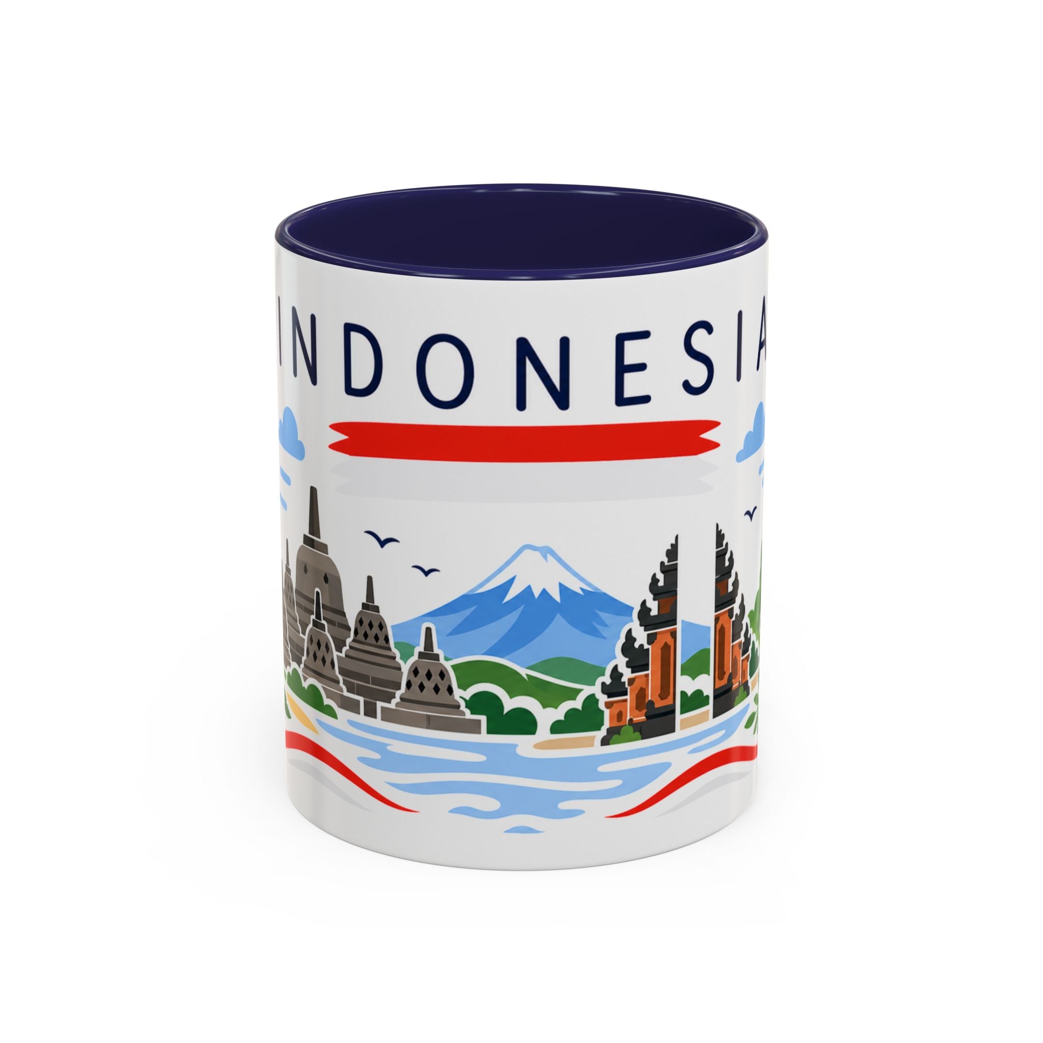 Indonesia Coffee Mug | Travel Souvenir Accent Mug | Country Gift Ceramic Cup 11oz 15oz