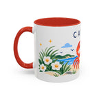 Cancer Zodiac Coffee Mug | Crab and Coastal Design | Astrology Birthday Gift | 11 oz 15 oz Ceramic Accent Mug