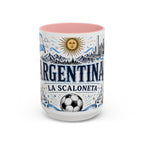 Argentina Soccer Coffee Mug | Soccer Fan Gift | Accent Color Ceramic 11oz 15oz Match Day Cup