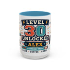 Custom Gamer Birthday Mug | Level Unlocked Name Age Coffee Cup