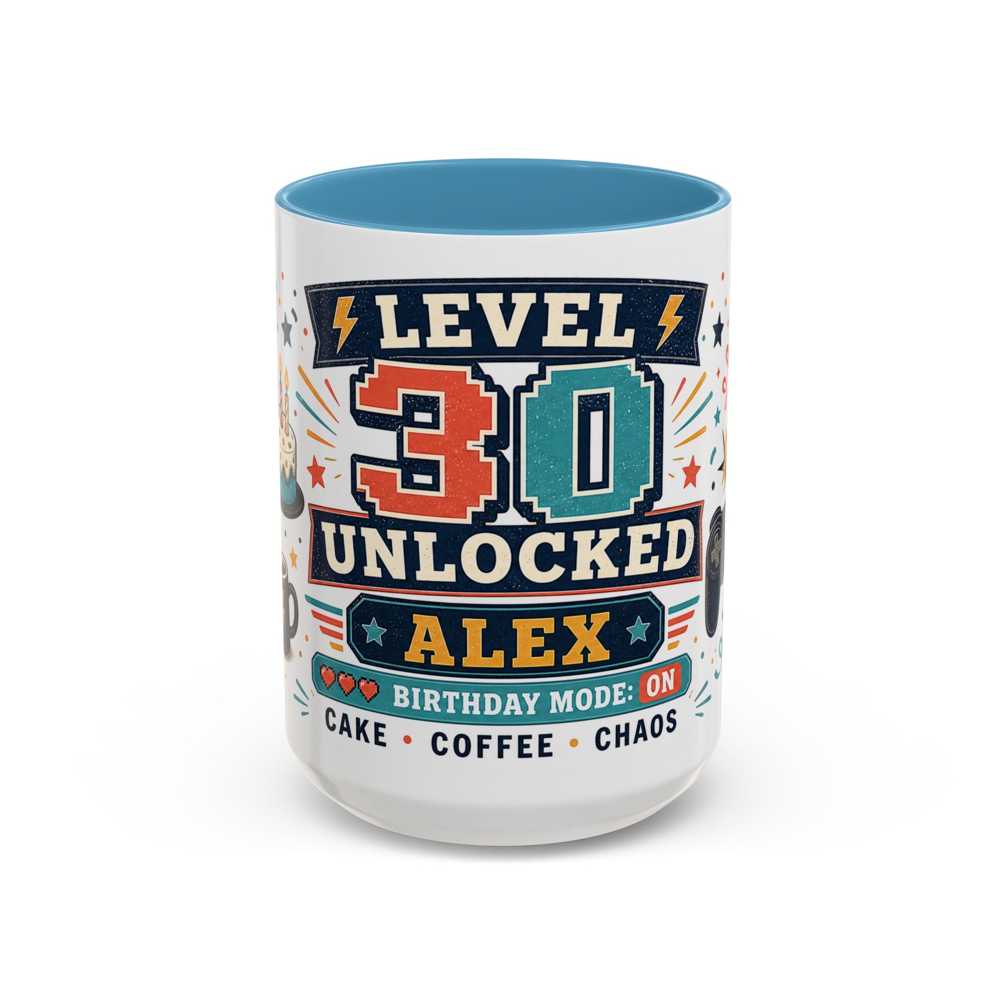 Custom Gamer Birthday Mug | Level Unlocked Name Age Coffee Cup
