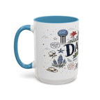Dallas Coffee Mug | Texas Souvenir City Gift | Accent Color Ceramic 11oz 15oz