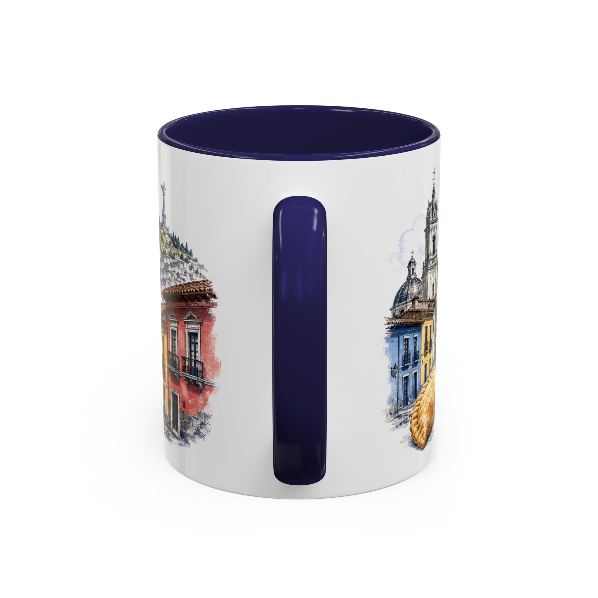 Quito Coffee Mug | Ecuador Travel Souvenir | Vintage Illustrated City Gift | 11 oz 15 oz Accent Mug