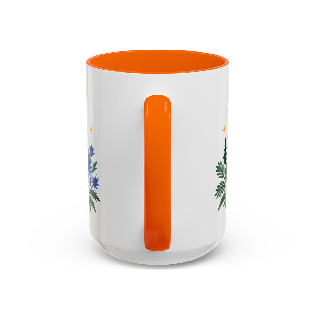 Capricorn Zodiac Coffee Mug | Sea Goat and Floral Design | Astrology Birthday Gift | 11 oz 15 oz Ceramic Accent Mug