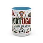 Portugal Soccer Coffee Mug | World Cup Fan Gift | Accent Color Ceramic 11oz 15oz Match Day Cup
