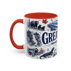 Great Smoky Mountains Coffee Mug | National Park Hiking Gift | Accent Color Ceramic 11oz 15oz