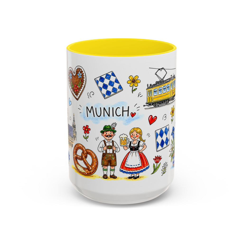 Munich Travel Mug | European City Souvenir Accent Coffee Mug | 11oz 15oz Ceramic Cup