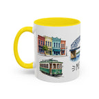Memphis Illustrated Travel Mug | City Souvenir Accent Coffee Mug | 11oz 15oz Ceramic Cup