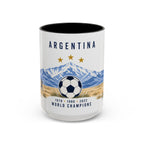 Argentina World Champions Mug | Three Time Soccer Champion Gift | Argentine Football Fan Cup | 1978–2022 | 11oz 15oz