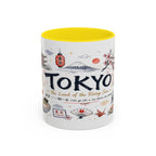 Tokyo Coffee Mug | Japan Souvenir Travel Gift | Accent Color Ceramic 11oz 15oz