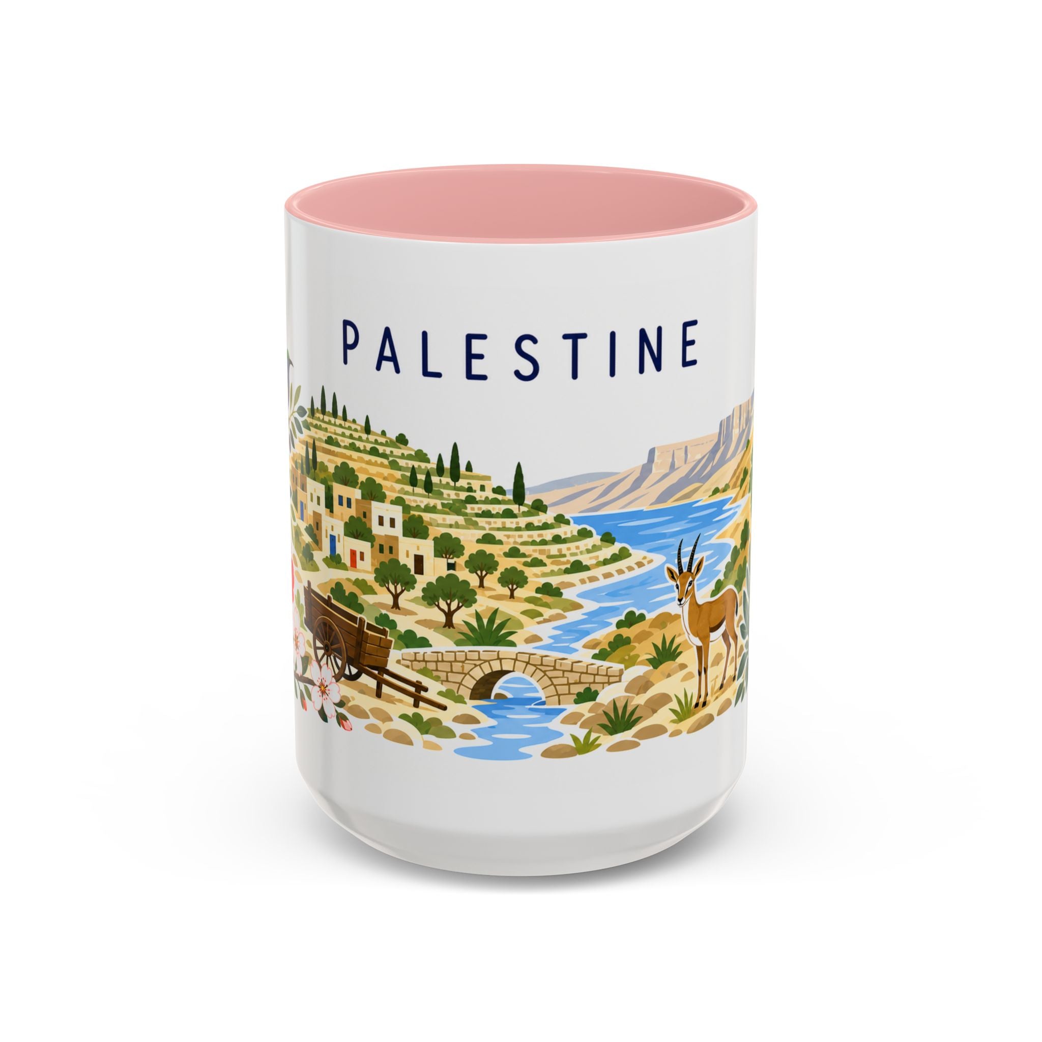 Palestine Coffee Mug | Travel Souvenir Accent Mug | Country Gift Ceramic Cup 11oz 15oz