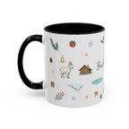 Banff Lake Louise Christmas Mug | Watercolor Travel Souvenir | Holiday Gift | Accent Ceramic Coffee Cup 11oz 15oz