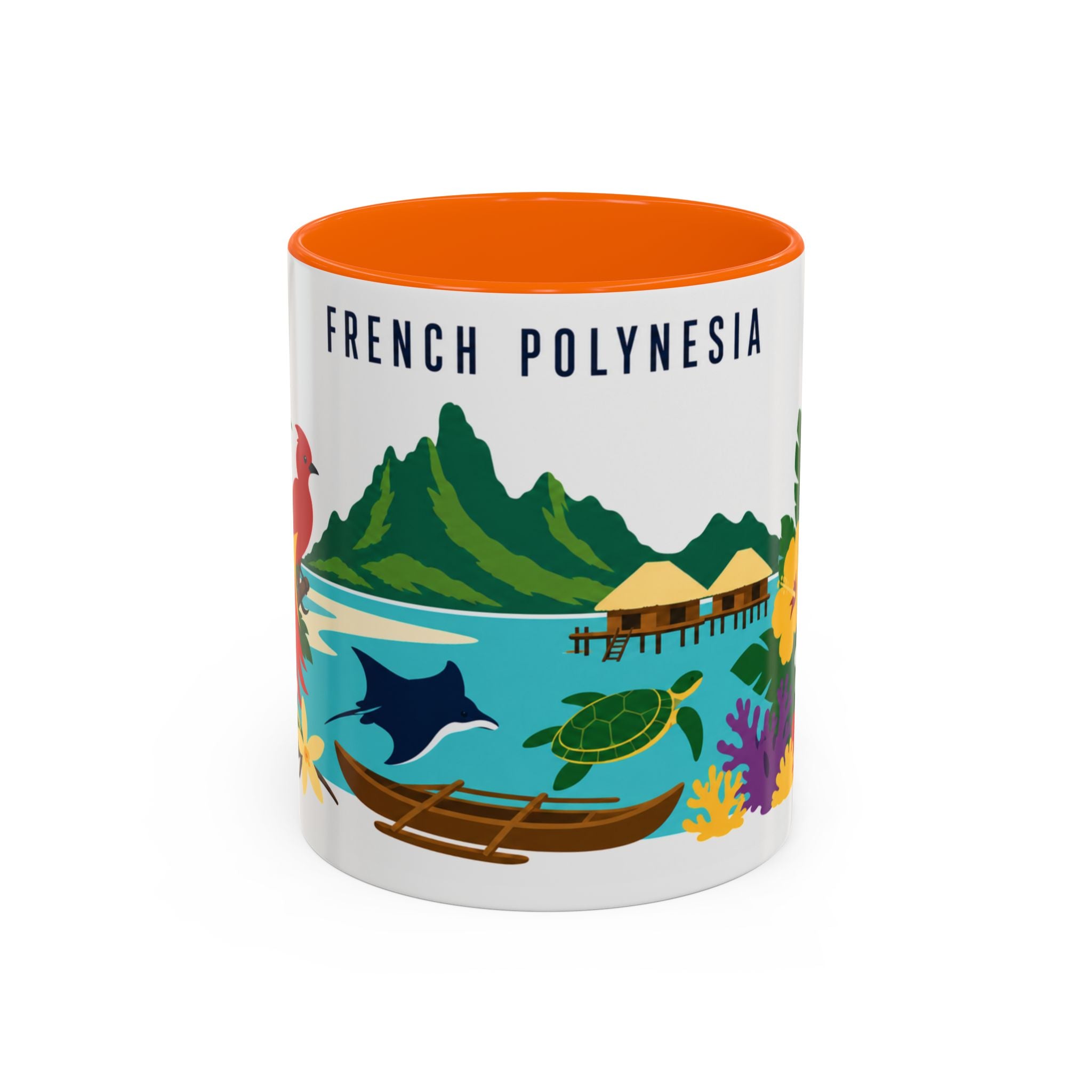 French Polynesia Coffee Mug | Travel Souvenir Accent Mug | Country Gift Ceramic Cup 11oz 15oz