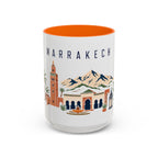 Marrakech Coffee Mug | Morocco Travel Souvenir | Porcelain Decal City Gift | 11oz 15oz Accent Mug