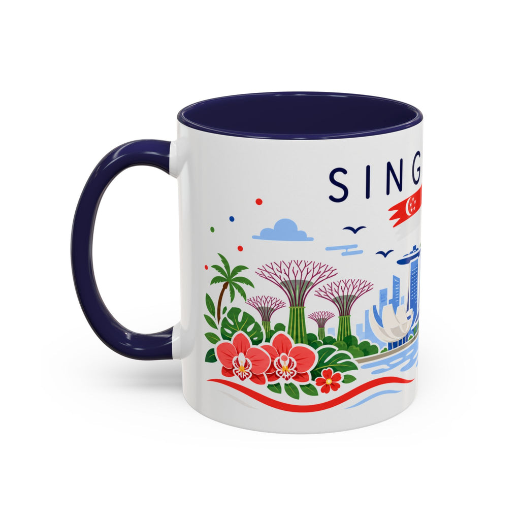 Singapore Coffee Mug | Travel Souvenir Accent Mug | Country Gift Ceramic Cup 11oz 15oz
