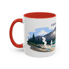 Lassen Volcanic National Park Coffee Mug | Solid Color Block Park Souvenir | 11oz 15oz Accent Mug