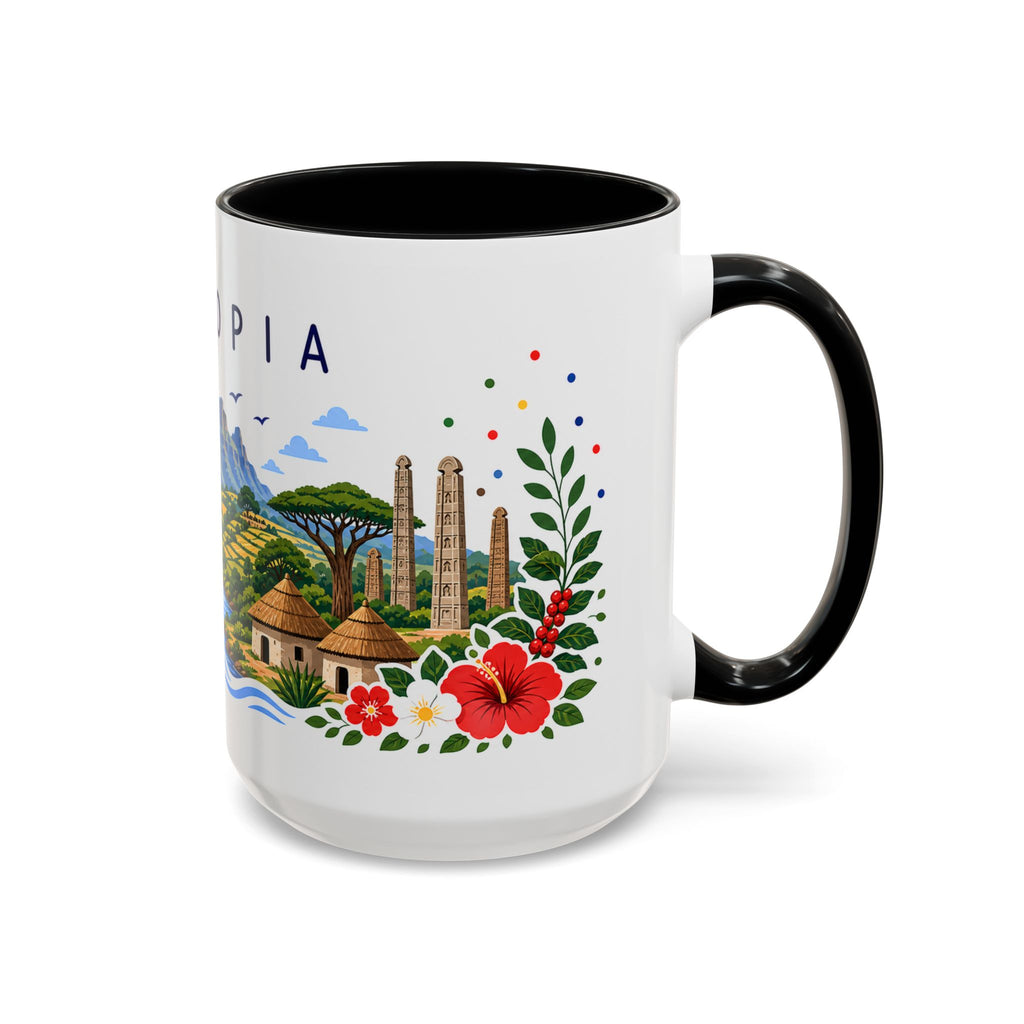 Ethiopia Coffee Mug | Travel Souvenir Accent Mug | Place Gift Ceramic Cup 11oz 15oz