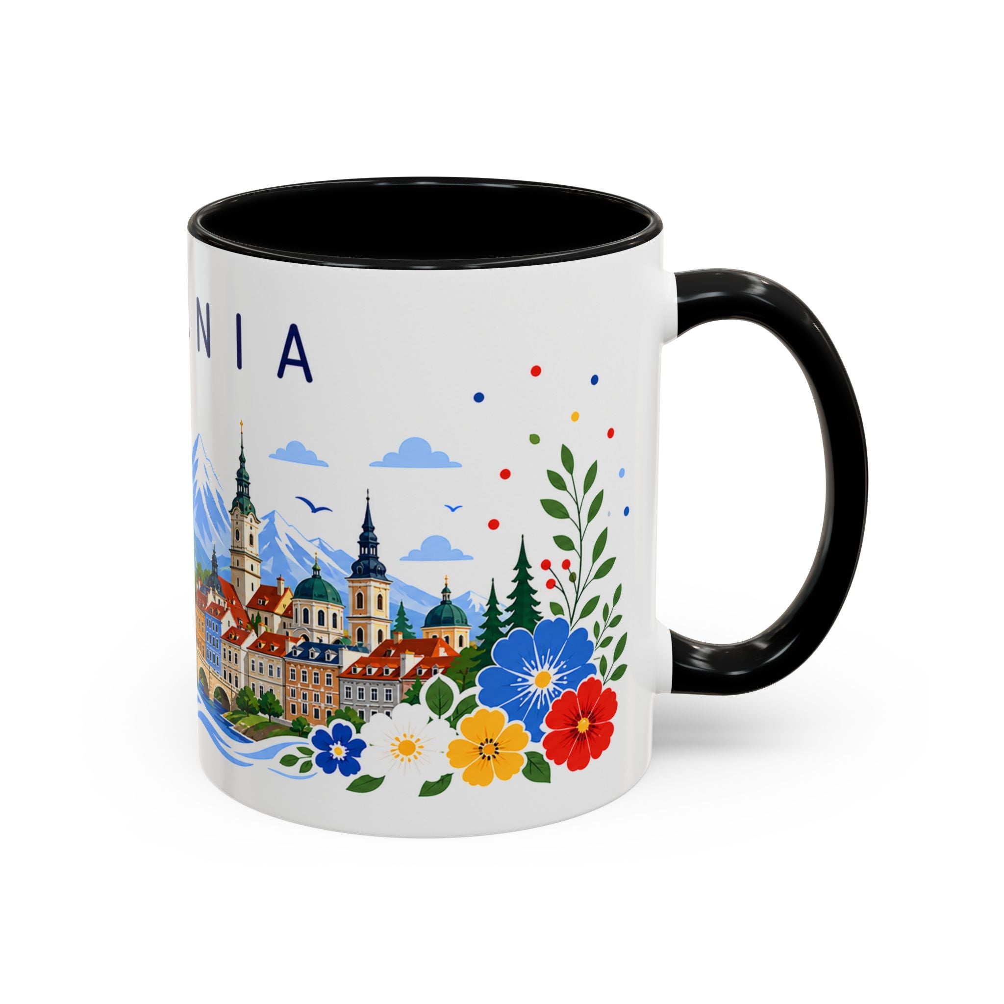 Romania Coffee Mug | Travel Souvenir Accent Mug | Place Gift Ceramic Cup 11oz 15oz