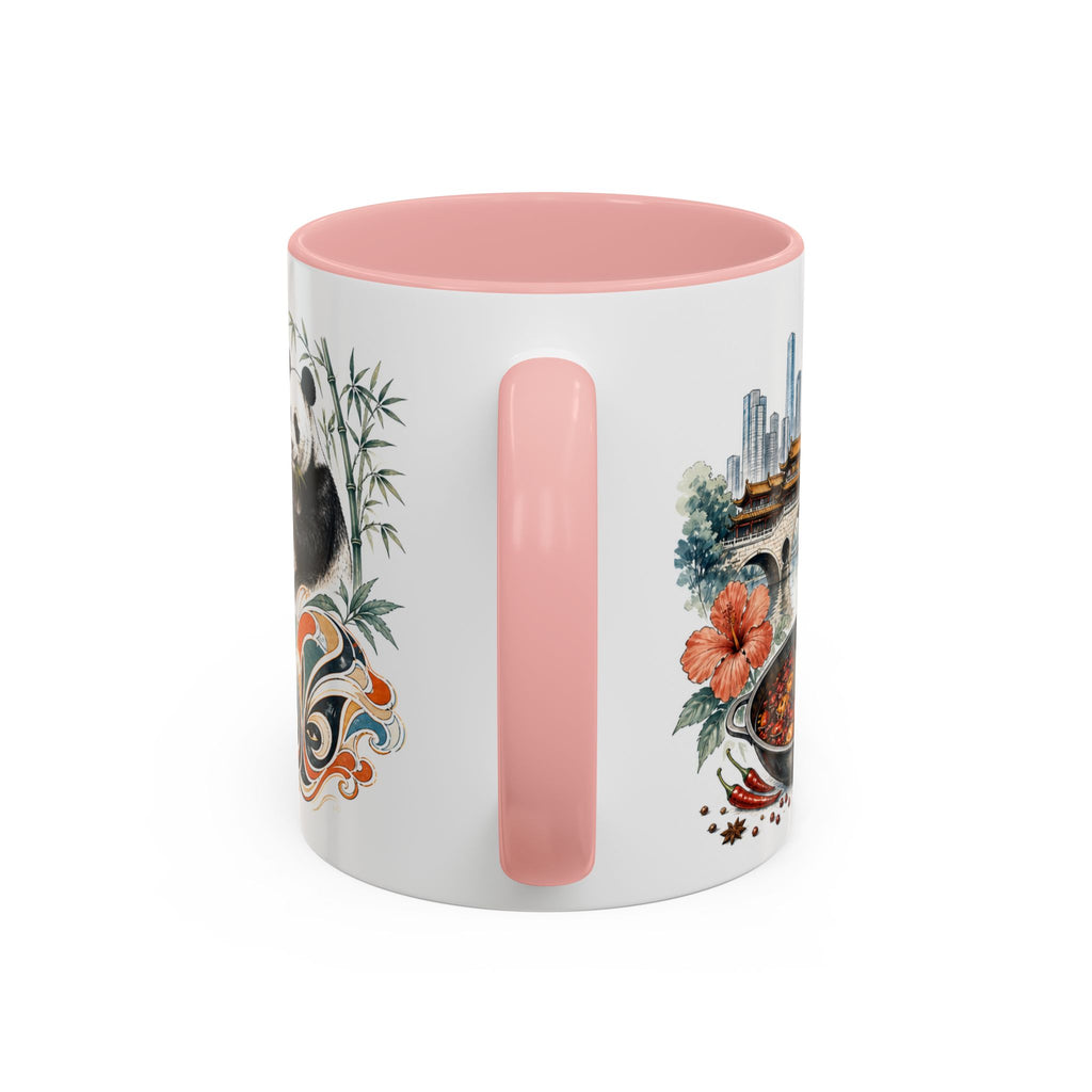 Chengdu Coffee Mug | China Travel Souvenir | Vintage Illustrated City Gift | 11 oz 15 oz Accent Mug