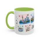 Shanghai Coffee Mug | Postage Stamp Collage Mug | Travel Souvenir Accent Cup 11oz 15oz