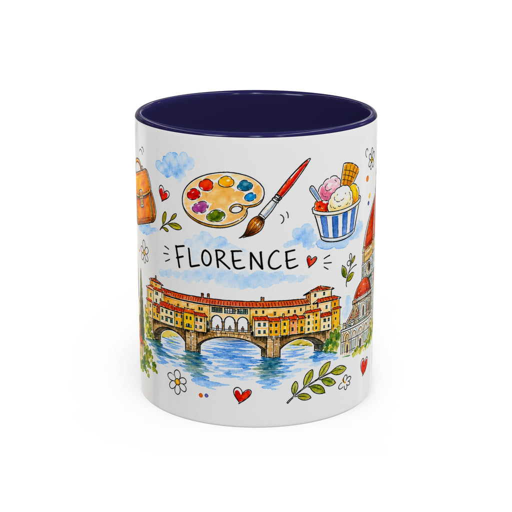 Florence Travel Mug | European City Souvenir Accent Coffee Mug | 11oz 15oz Ceramic Cup