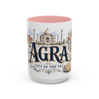 Agra Coffee Mug | India Travel Souvenir | Vintage Illustrated City Gift | 11 oz 15 oz Accent Mug